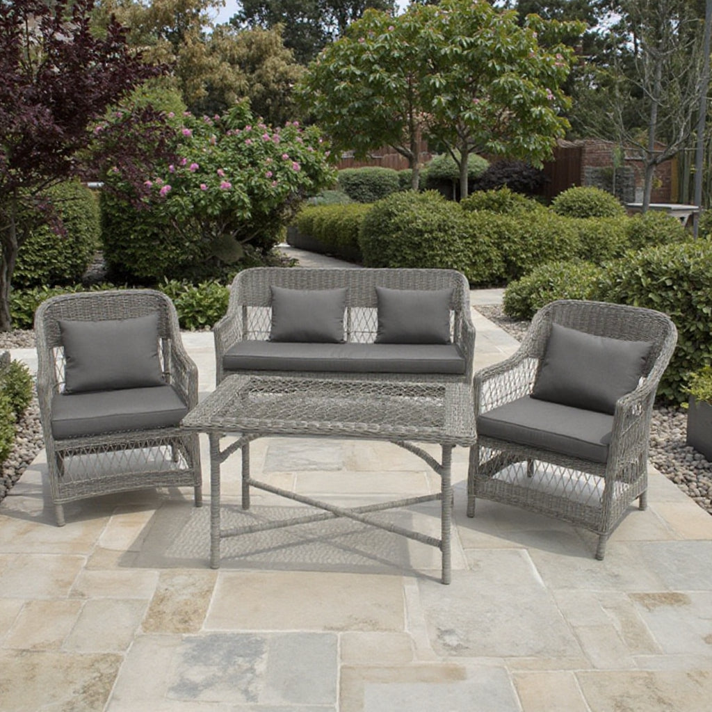 4 Piece Modern Outdoor Hotel Patio Sofa Set