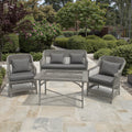 4 Piece Modern Outdoor Hotel Patio Sofa Set
