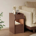Walnut Wooden Nightstand Bedside Table