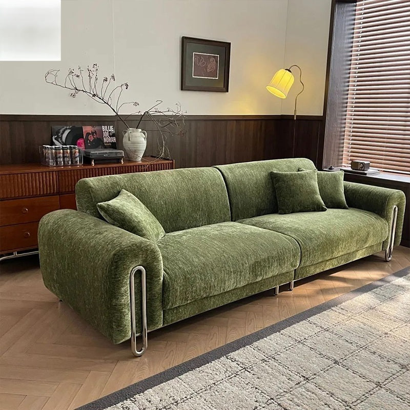 Modern Moss Green Chenille Sofa