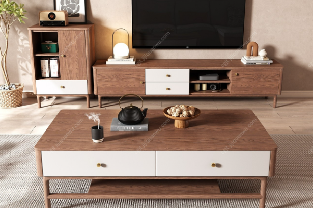 Nordic Style Ash Wood TV Cabinet