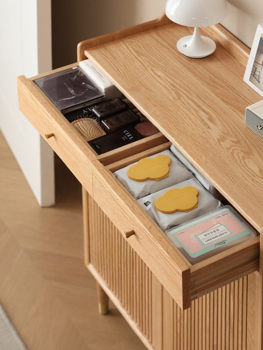 Modern Solid Wood Shoe Cabinet