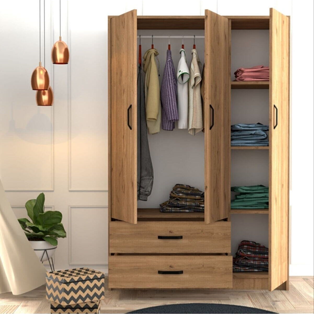 Modern Wooden Wardrobe Closet
