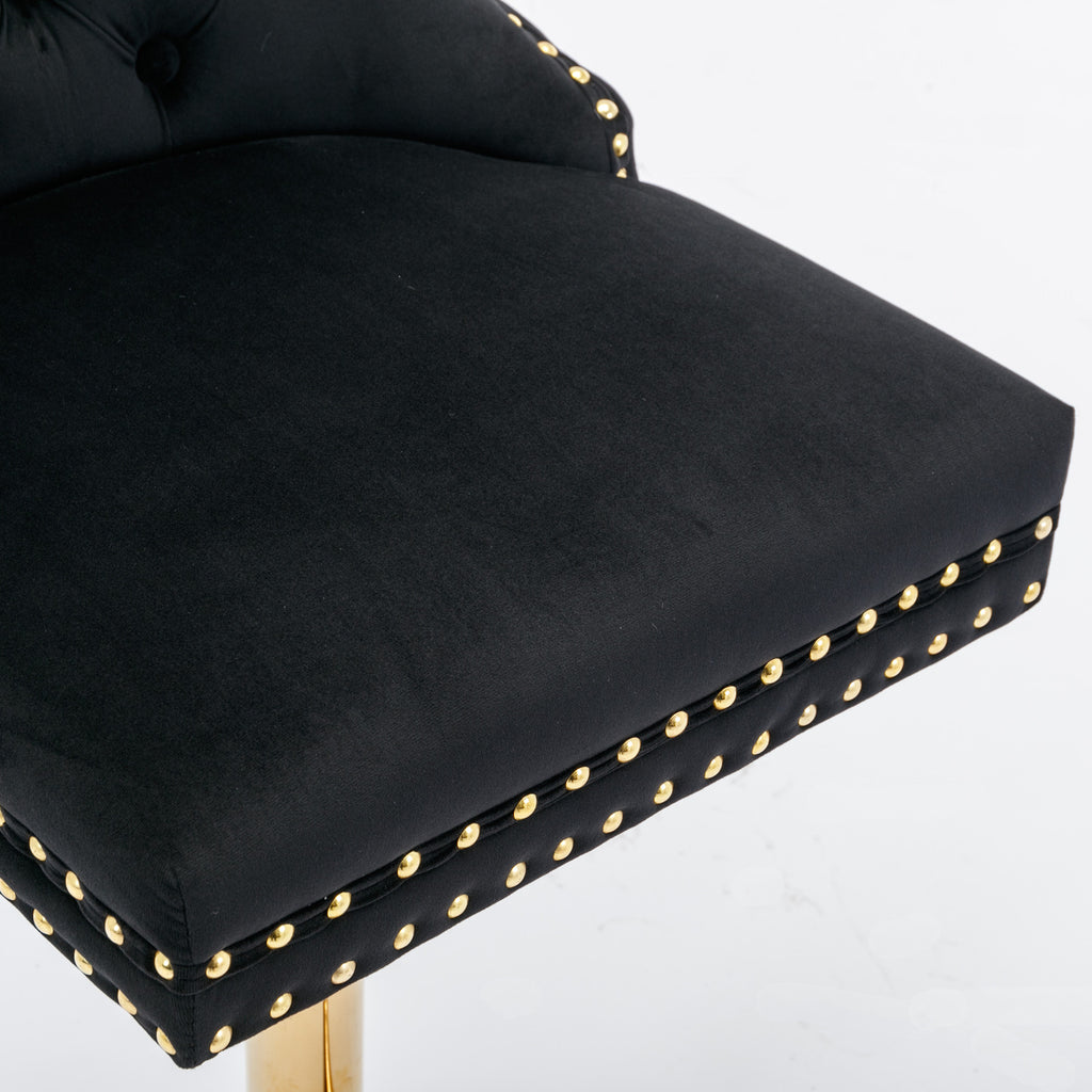 Luxury Tufted Velvet Bar Stool