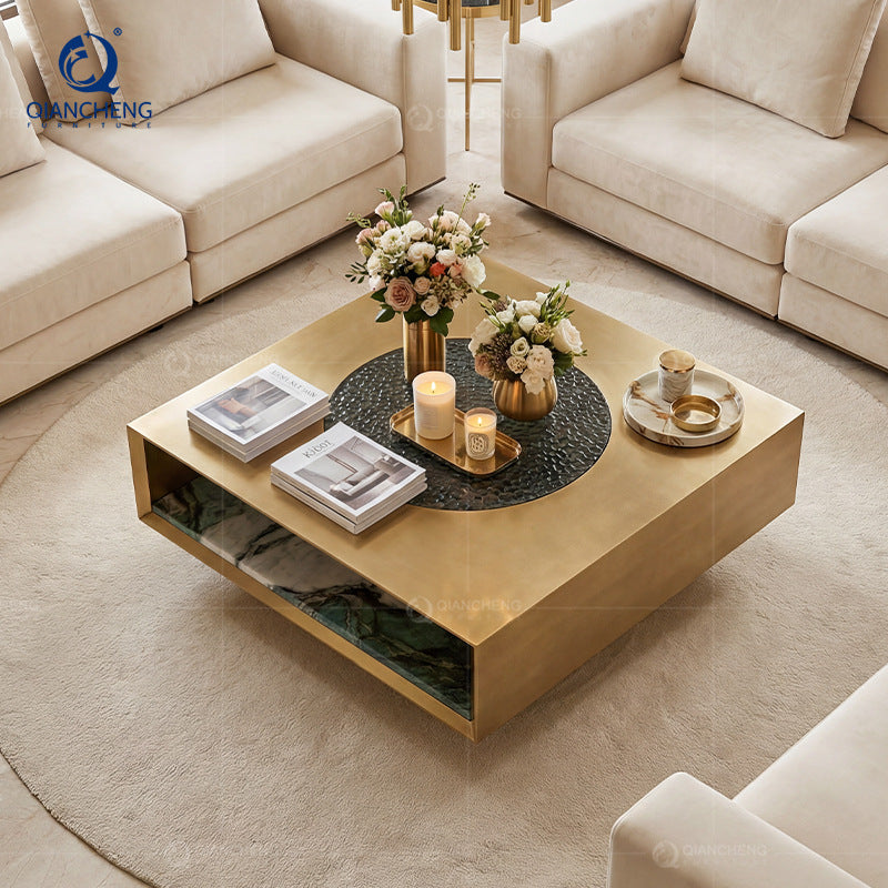 Italian Light Luxury Square Coffee Table