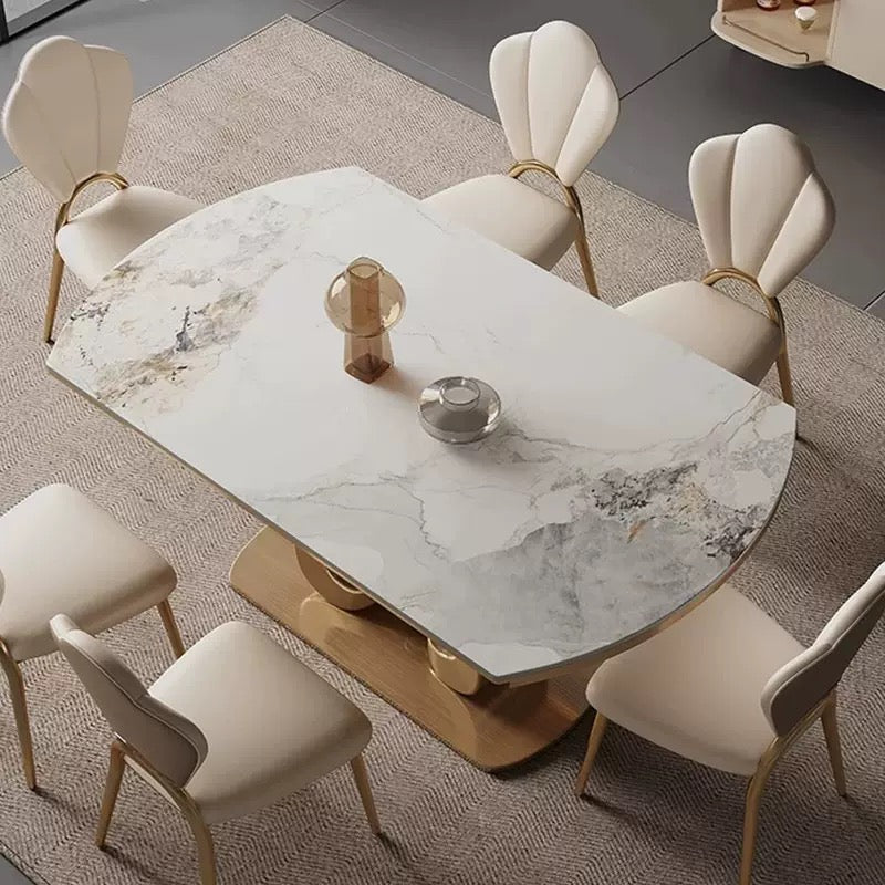 Luxury White 6-Seater Dining Set