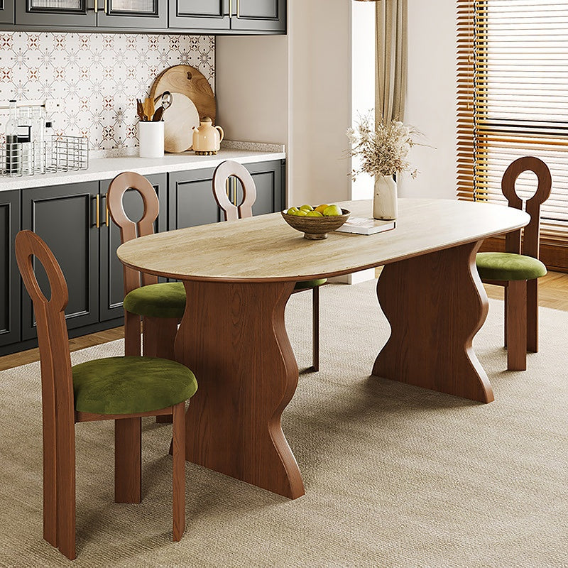 European Luxury Retro Dining Table Set