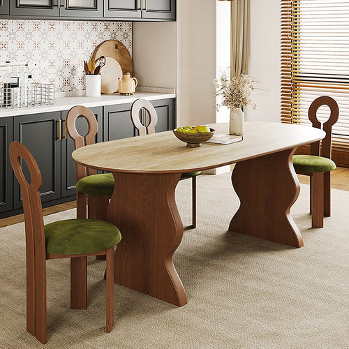 European Luxury Retro Dining Table Set