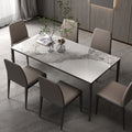 Modern Rectangular Dining Table Set with 6 Chairs