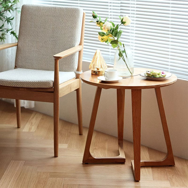 Nordic Round Rubberwood Side Table