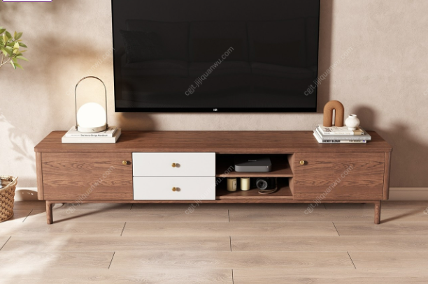 Nordic Style Ash Wood TV Cabinet