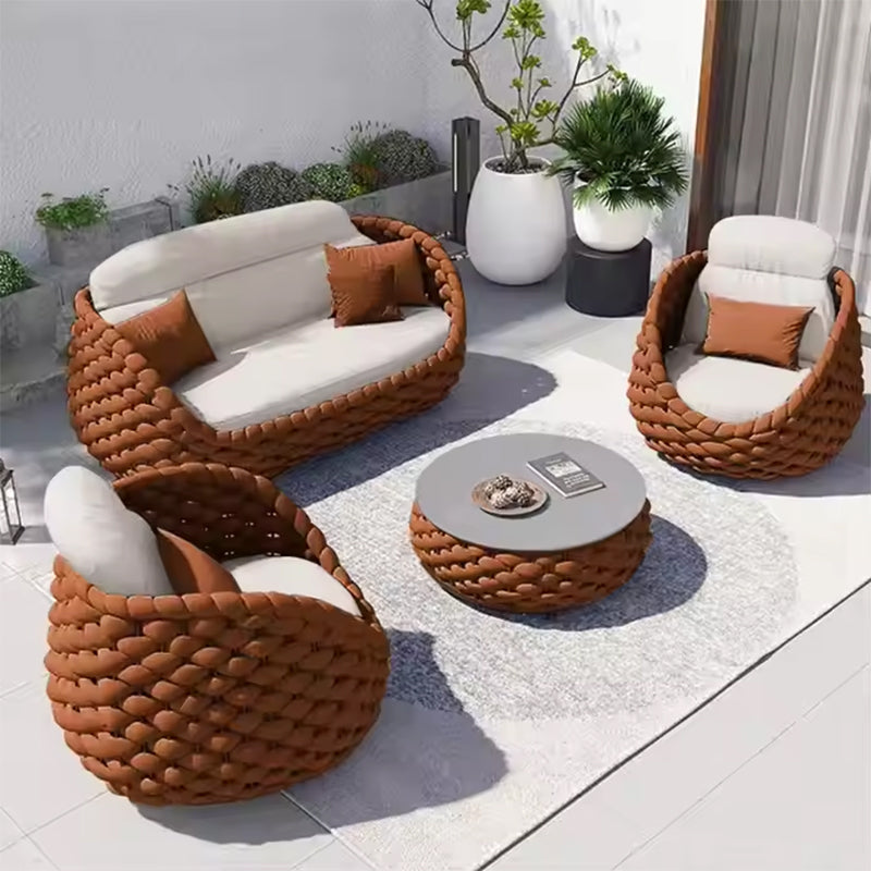 Luxury All-Weather Outdoor Rope Sofa Set