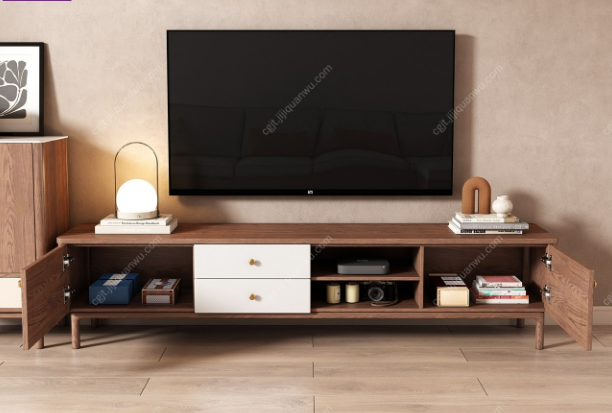 Nordic Style Ash Wood TV Cabinet