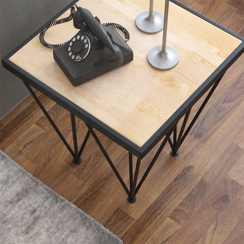 Modern Solid Pine Wood Side Table