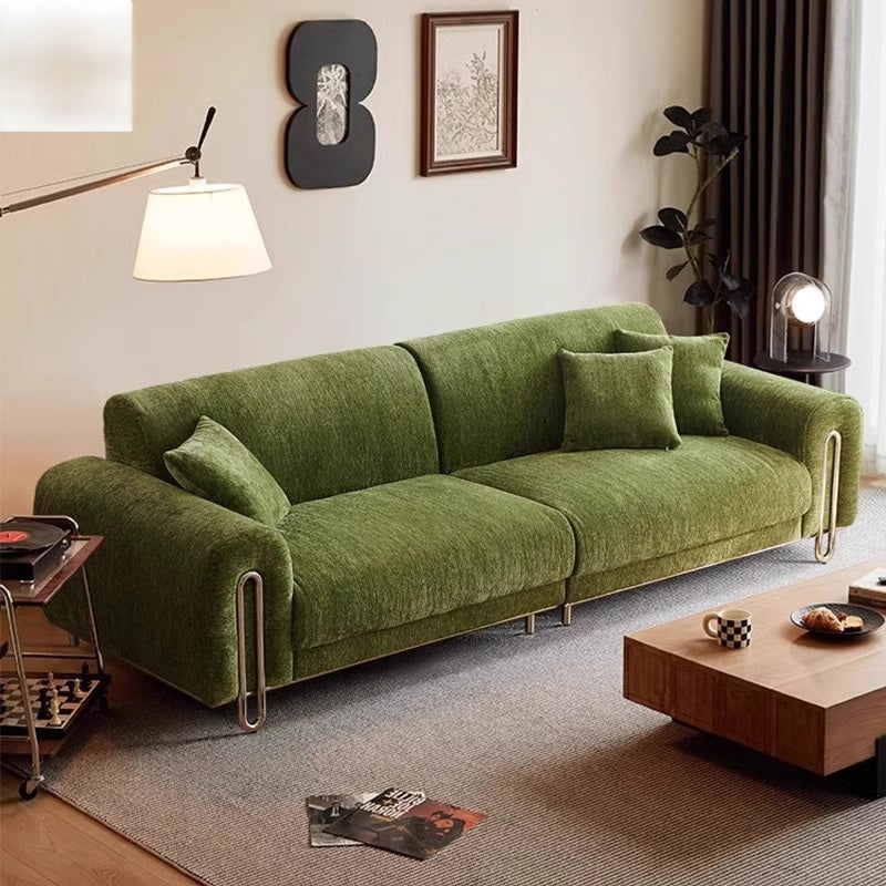 Modern Moss Green Chenille Sofa