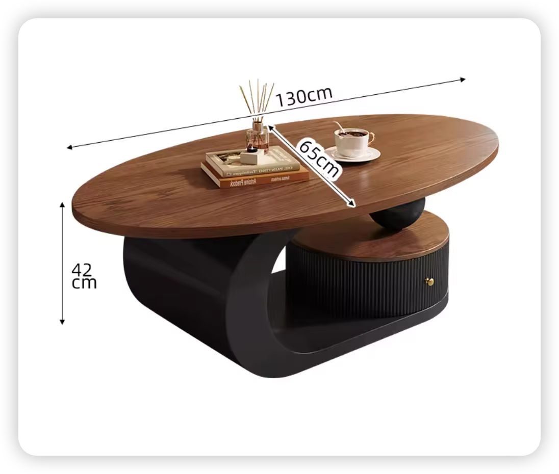 Medieval Walnut Coffee Table – Vintage Luxury Design