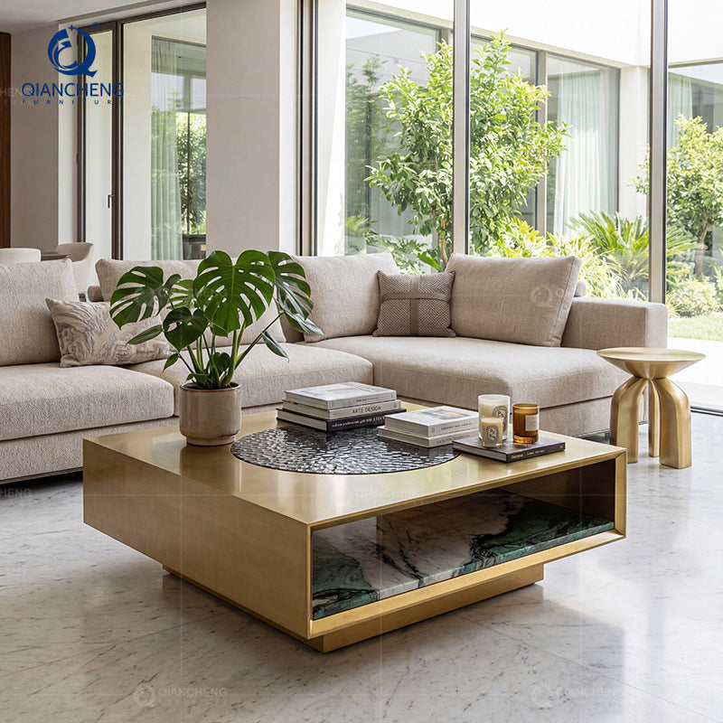 Italian Light Luxury Square Coffee Table