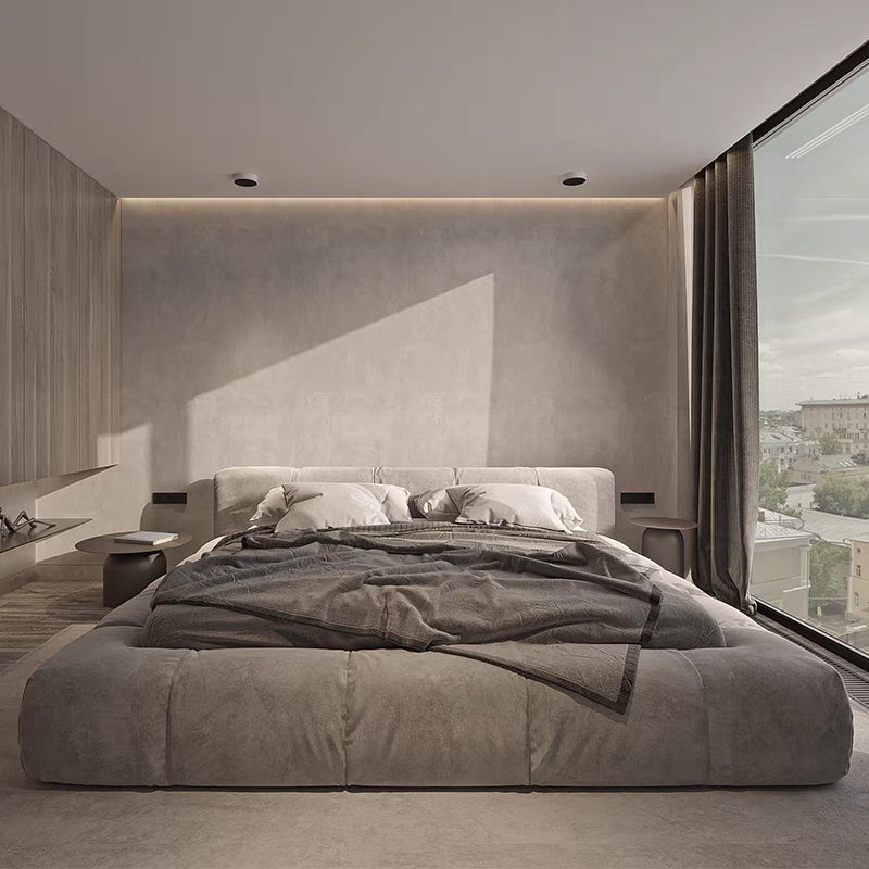 French Style Velvet Tatami Bed Frame