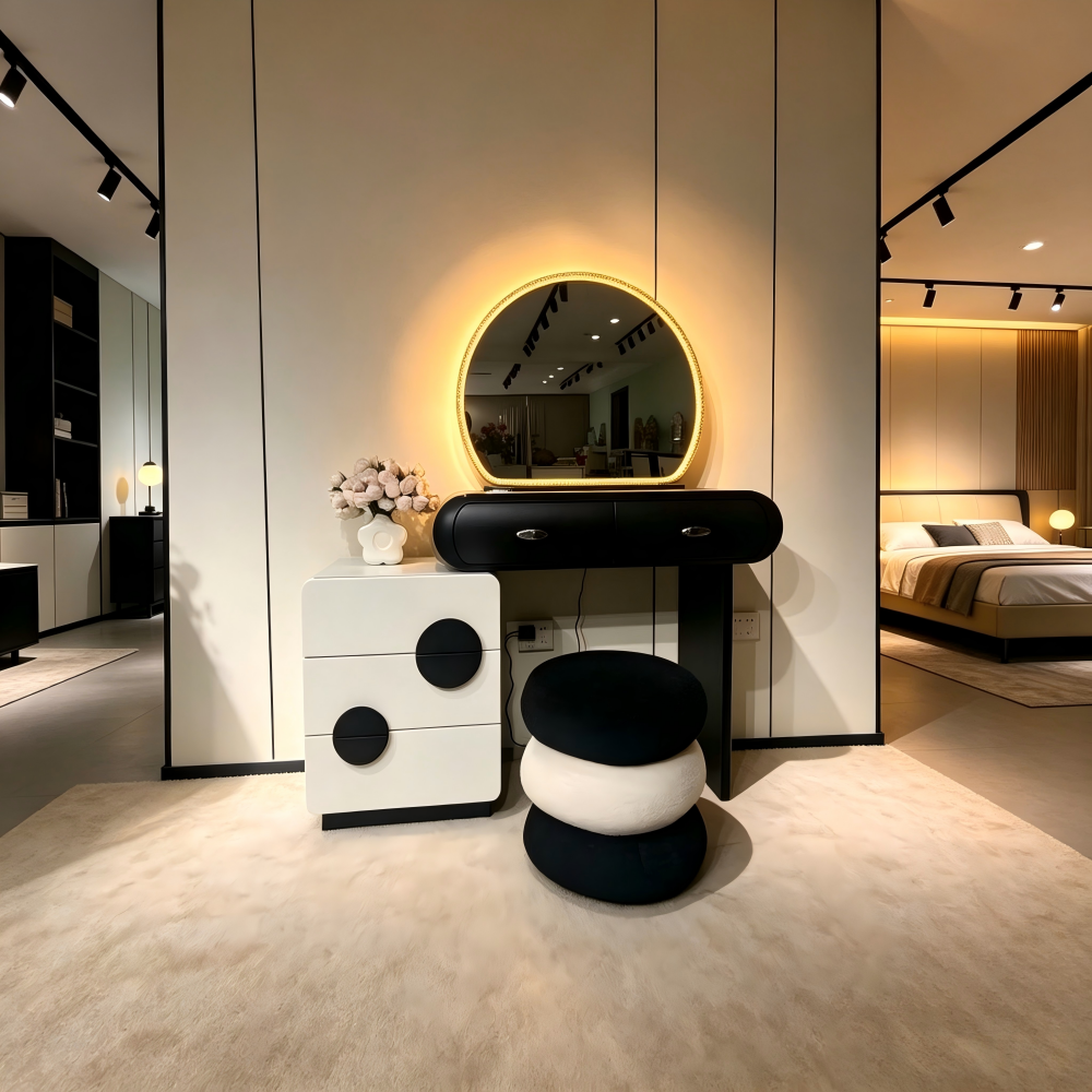 Modern Bedroom Dressing Table Set with Storage