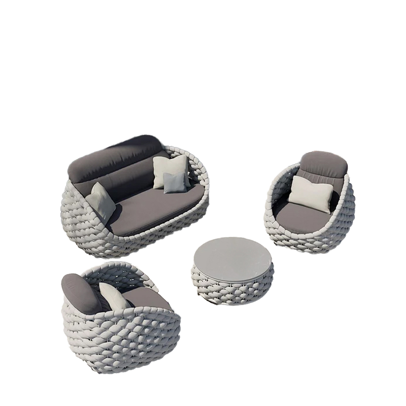 Luxury All-Weather Outdoor Rope Sofa Set