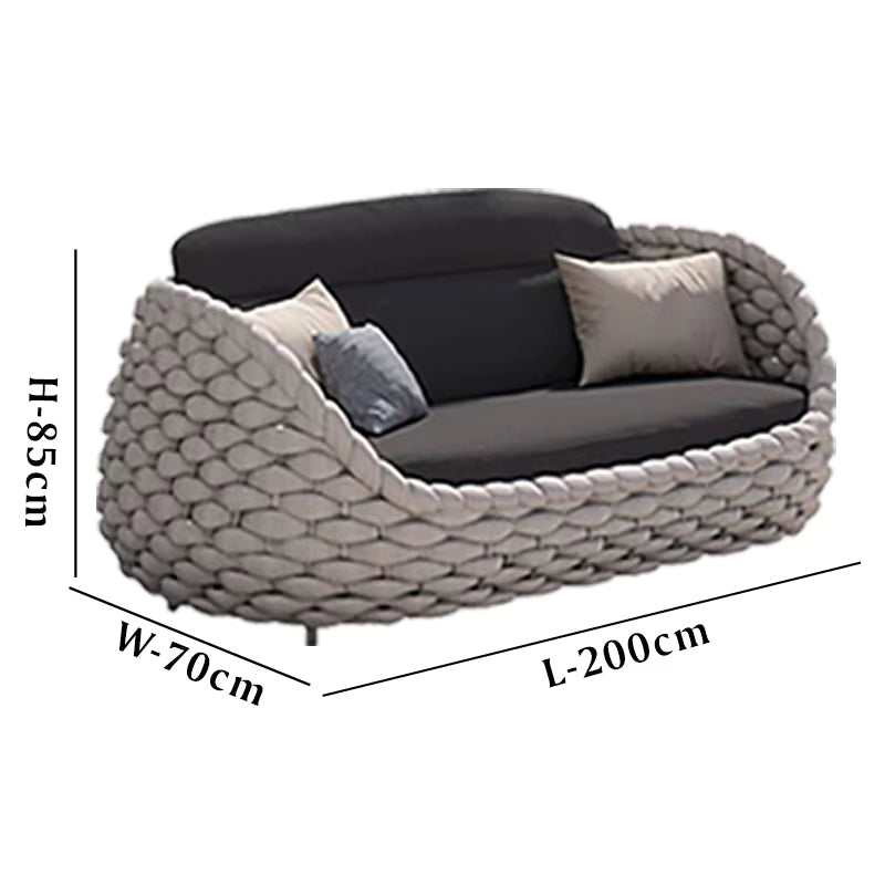 Luxury All-Weather Outdoor Rope Sofa Set