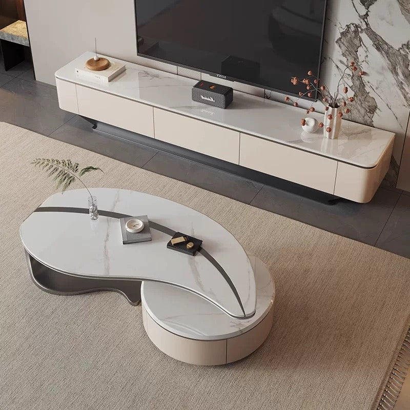 Luxury Designer Leaf-Shaped Coffee Table