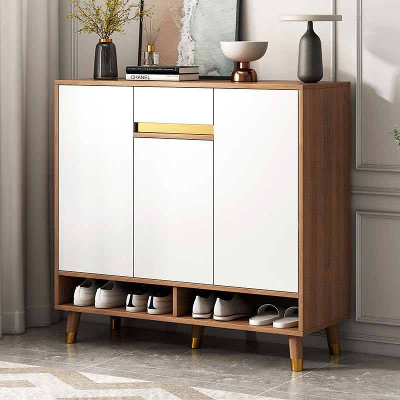 Modern Wooden Shoe Cabinet with Seat