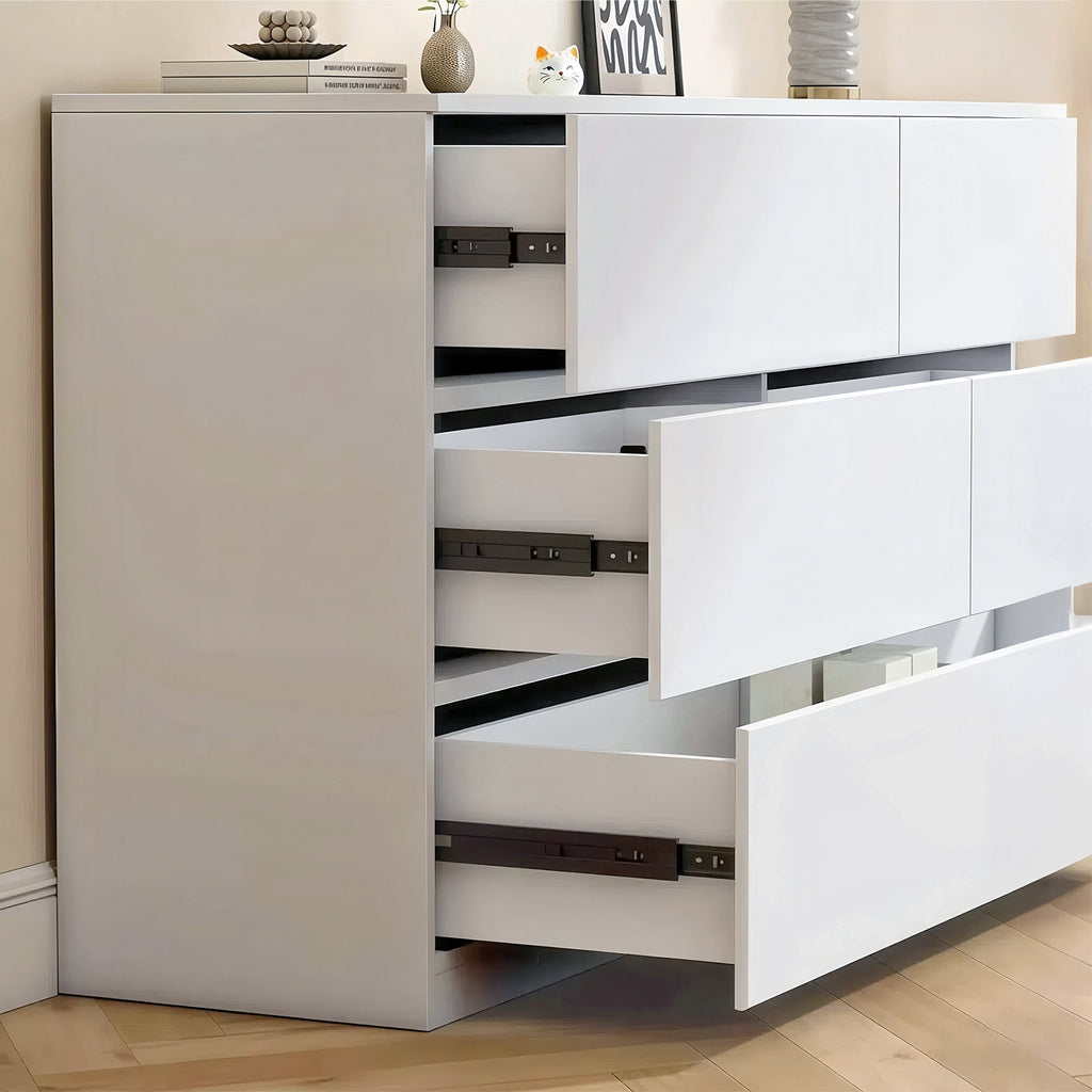 ATUNUS Handle-Free 6 Drawer Dresser