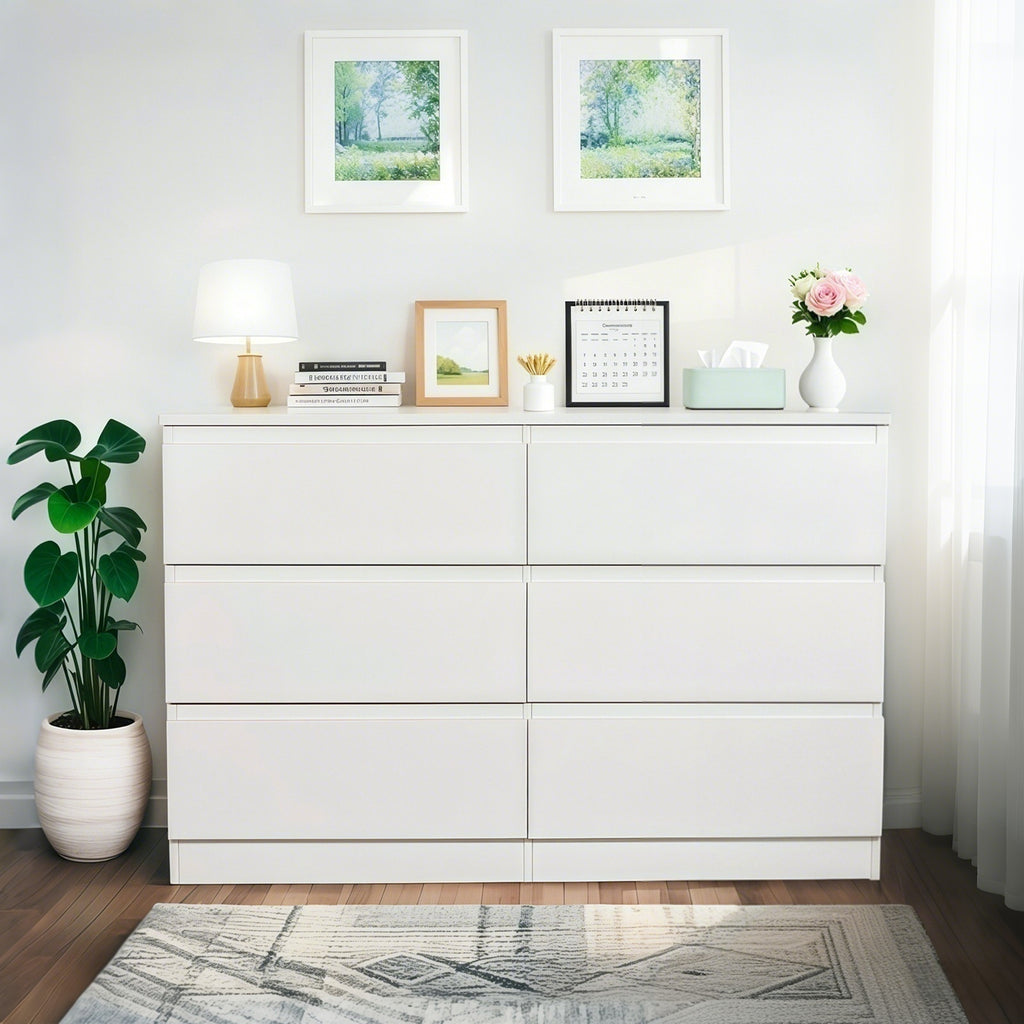 ATUNUS Handle-Free 6 Drawer Dresser